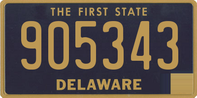 DE license plate 905343