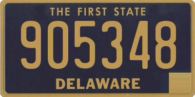 DE license plate 905348