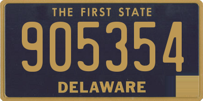 DE license plate 905354