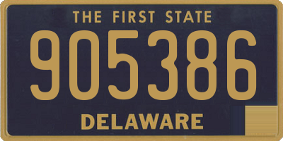 DE license plate 905386