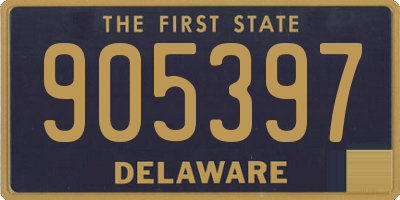 DE license plate 905397