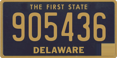 DE license plate 905436