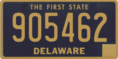 DE license plate 905462