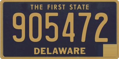 DE license plate 905472