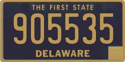 DE license plate 905535