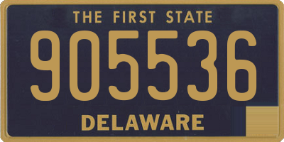 DE license plate 905536