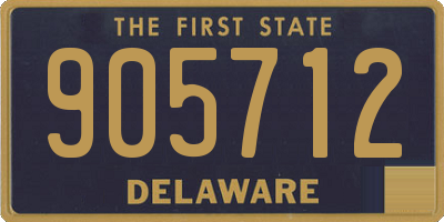 DE license plate 905712
