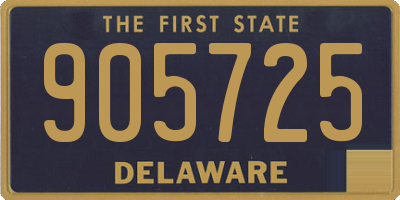 DE license plate 905725