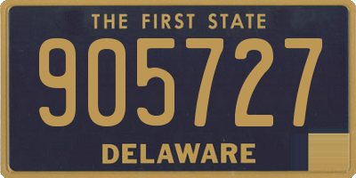 DE license plate 905727