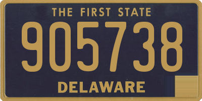 DE license plate 905738