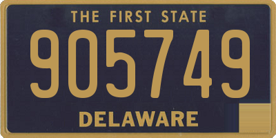 DE license plate 905749