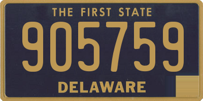 DE license plate 905759