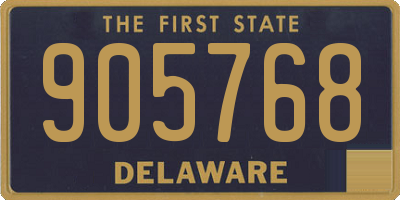 DE license plate 905768