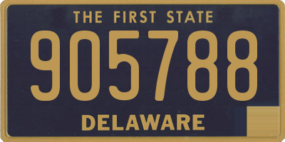 DE license plate 905788
