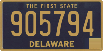 DE license plate 905794
