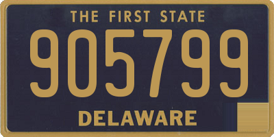 DE license plate 905799