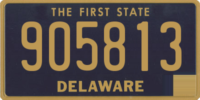 DE license plate 905813