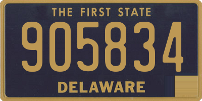 DE license plate 905834