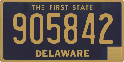 DE license plate 905842
