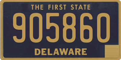 DE license plate 905860