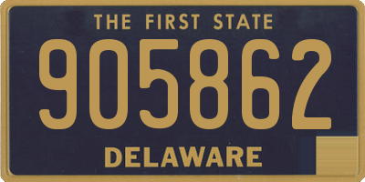 DE license plate 905862