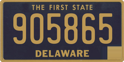 DE license plate 905865