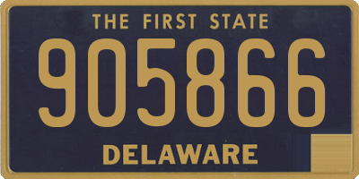 DE license plate 905866