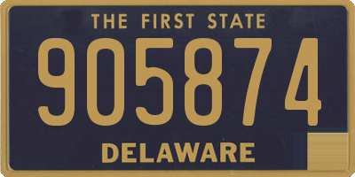 DE license plate 905874