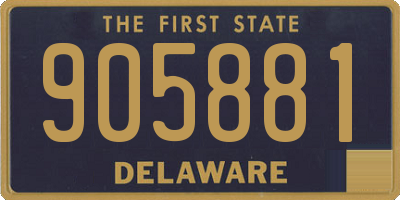 DE license plate 905881