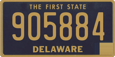 DE license plate 905884
