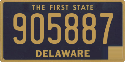 DE license plate 905887