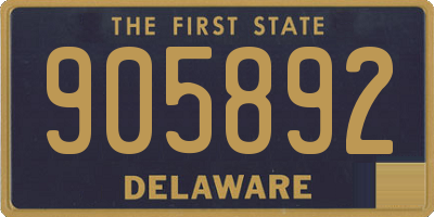 DE license plate 905892