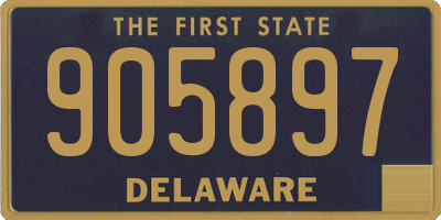 DE license plate 905897