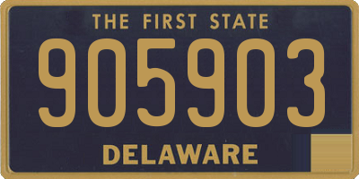 DE license plate 905903