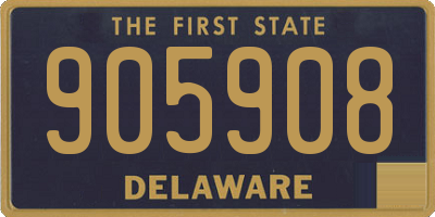 DE license plate 905908