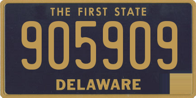 DE license plate 905909