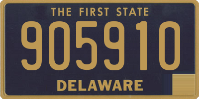DE license plate 905910
