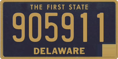 DE license plate 905911
