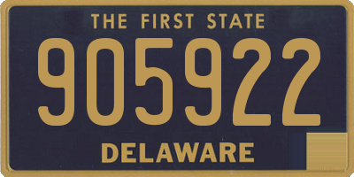 DE license plate 905922
