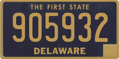 DE license plate 905932