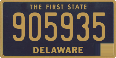 DE license plate 905935