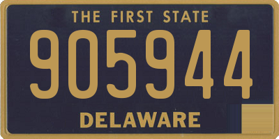 DE license plate 905944