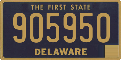 DE license plate 905950
