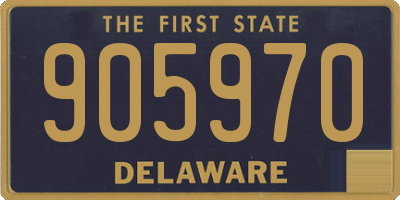 DE license plate 905970