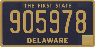 DE license plate 905978