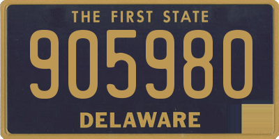 DE license plate 905980
