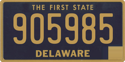 DE license plate 905985