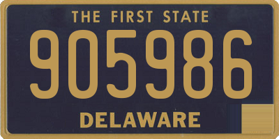 DE license plate 905986