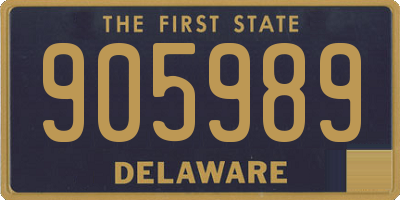 DE license plate 905989