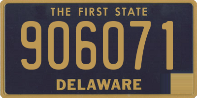 DE license plate 906071